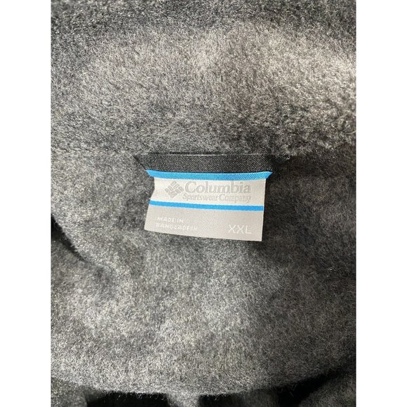 Columbia Fleece Vest Mens XXL Gray Full Zip Outdoors Hiking Casual New Tucker - Picture 7 of 11